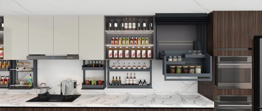 A Modern Kitchen with Smart Storage Solutions A Modern Kitchen with Smart Storage Solutions